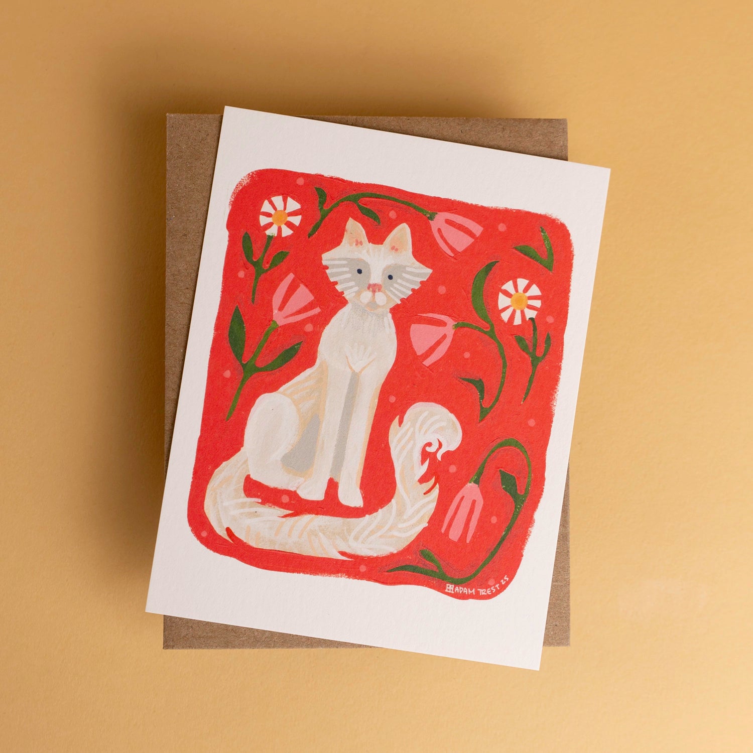 Adam Trest Stationery | Garden Cat Flat Card – Laurel Mercantile