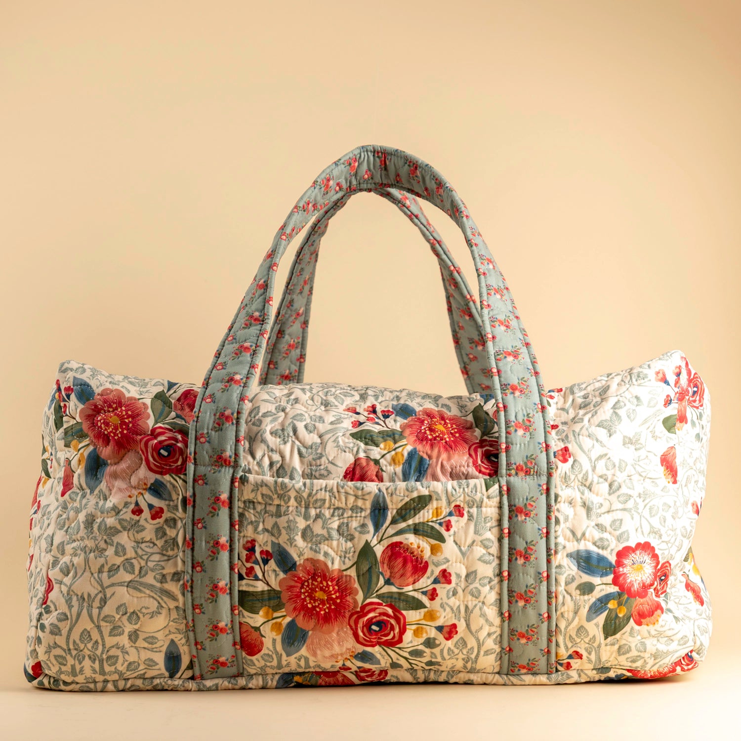 Erin & Ben Co. Zara Floral Linen Weekender Duffle Bag – Laurel