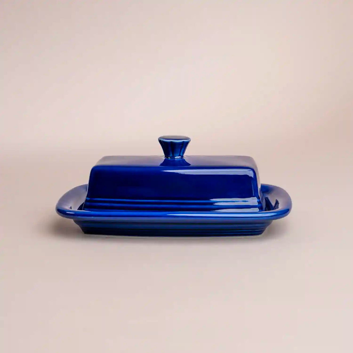 Cobalt blue butter dish hot sale
