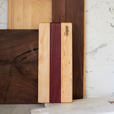 Maple and Purple Heart Serving Board