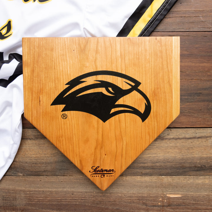 Cherry Southern Miss Home Plate Serving Board - Large Logo
