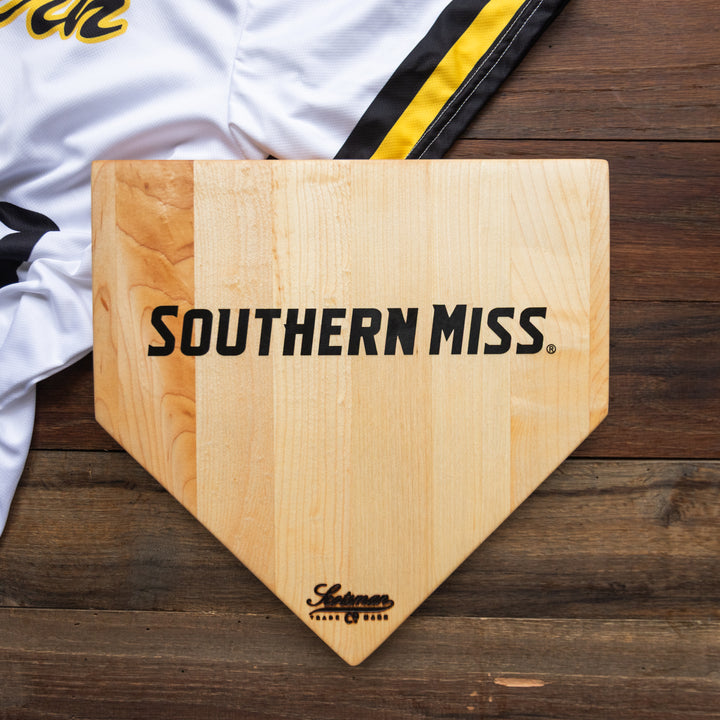 Maple Southern Miss Home Plate Serving Board - Large Logo