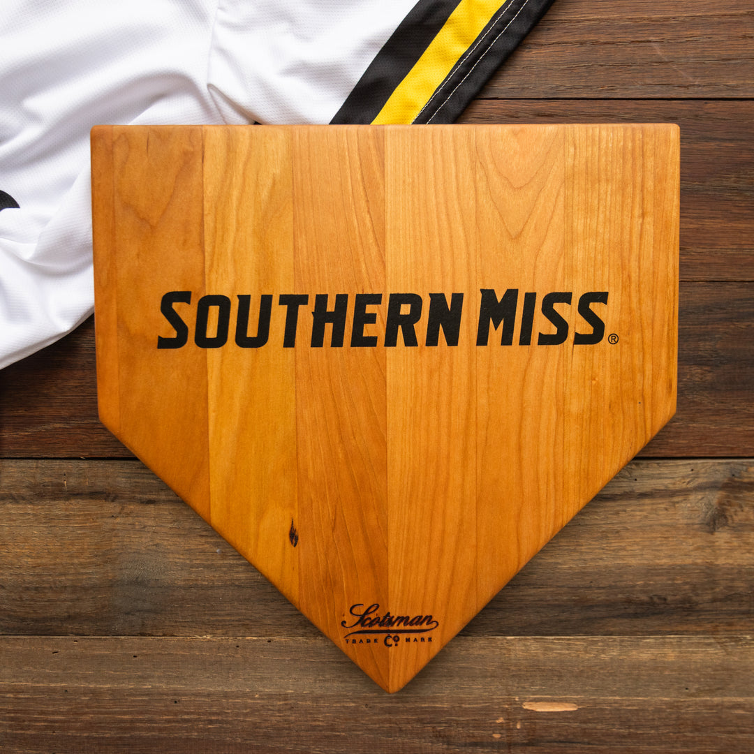 Cherry Southern Miss Home Plate Serving Board - Large Logo
