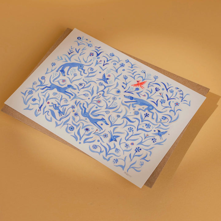 Adam Trest Stationery | Chasing Rabbits Flat Card