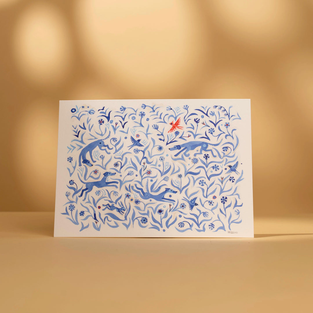 Adam Trest Stationery | Chasing Rabbits Flat Card