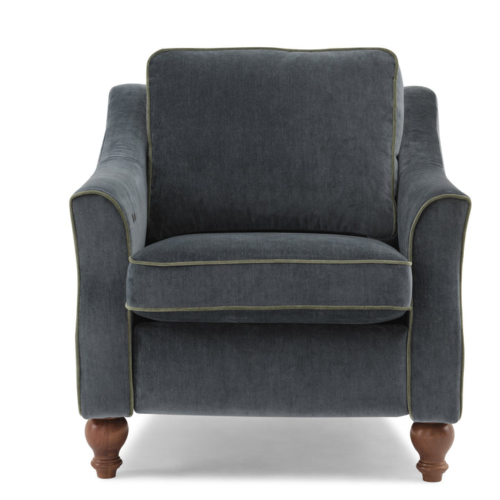 Adeline Reclining Chair - Sapphire Velvet