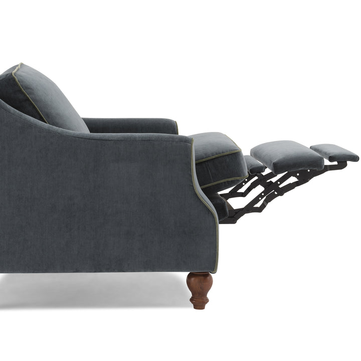 Adeline Reclining Chair - Sapphire Velvet
