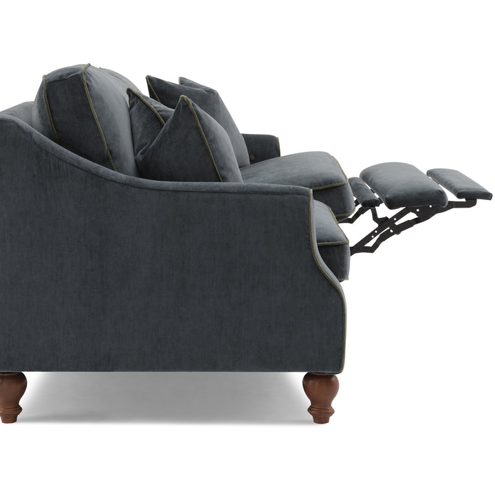 Adeline Reclining Sofa - Sapphire Velvet
