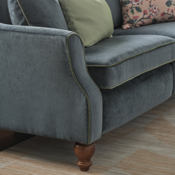 Adeline Reclining Sofa - Sapphire Velvet