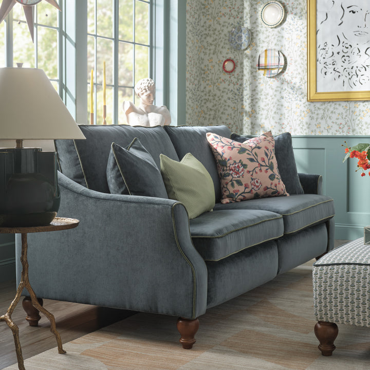 Adeline Reclining Sofa - Sapphire Velvet