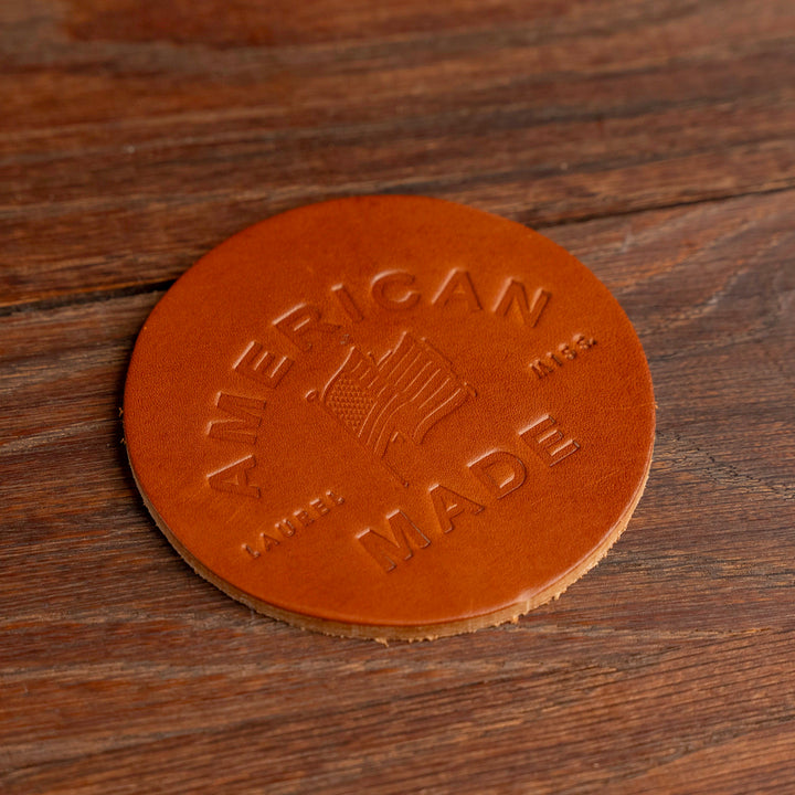 American Made Leather Coaster