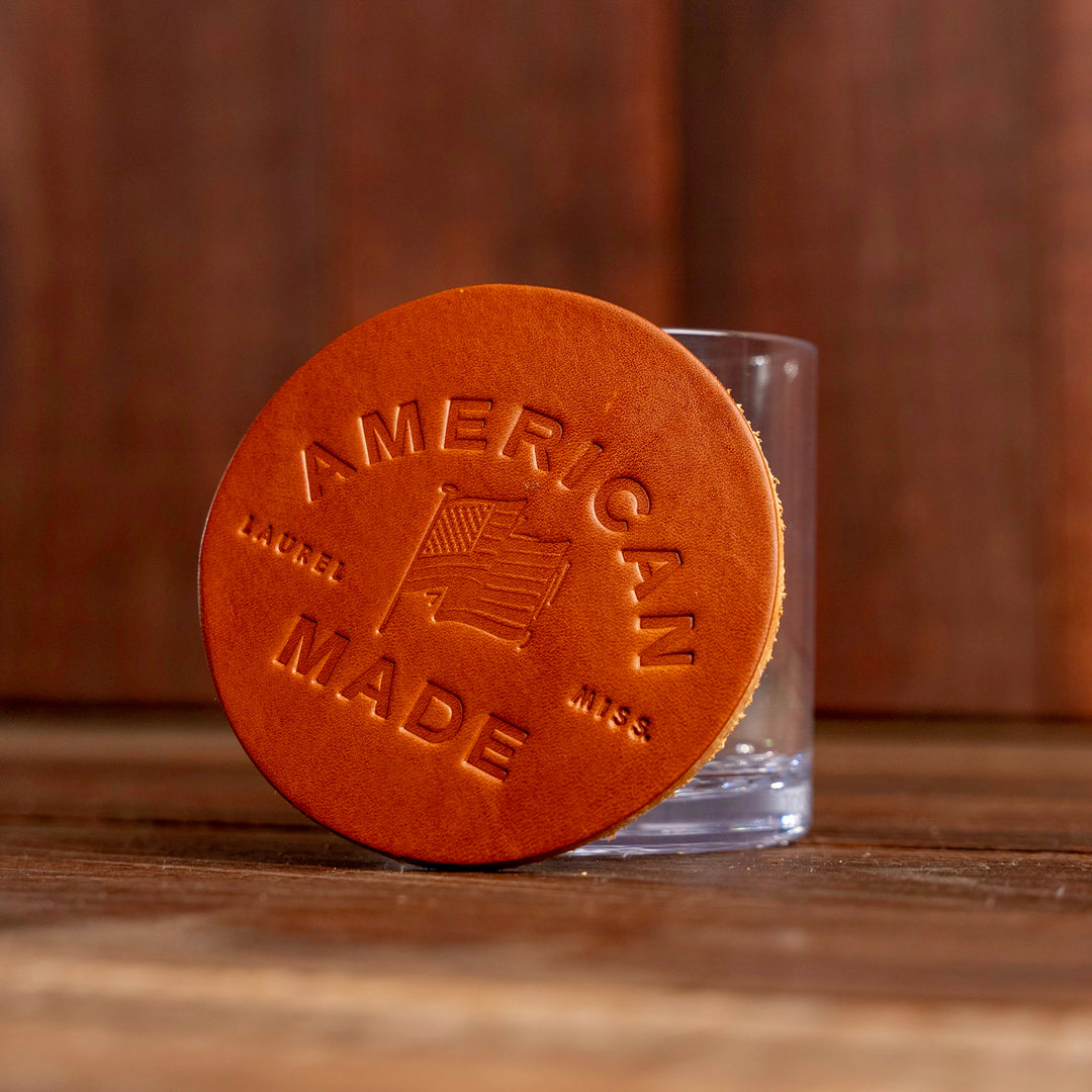American Made Leather Coaster