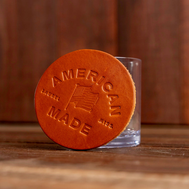American Made Leather Coaster