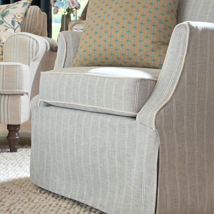 Annie Chair - Mist Oxford Stripe