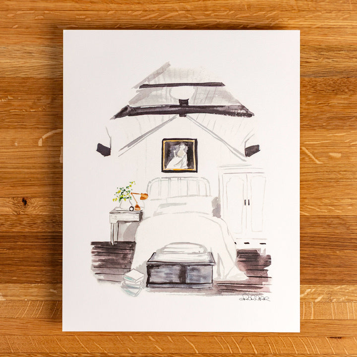 Bedroom Watercolor (11" X 14")
