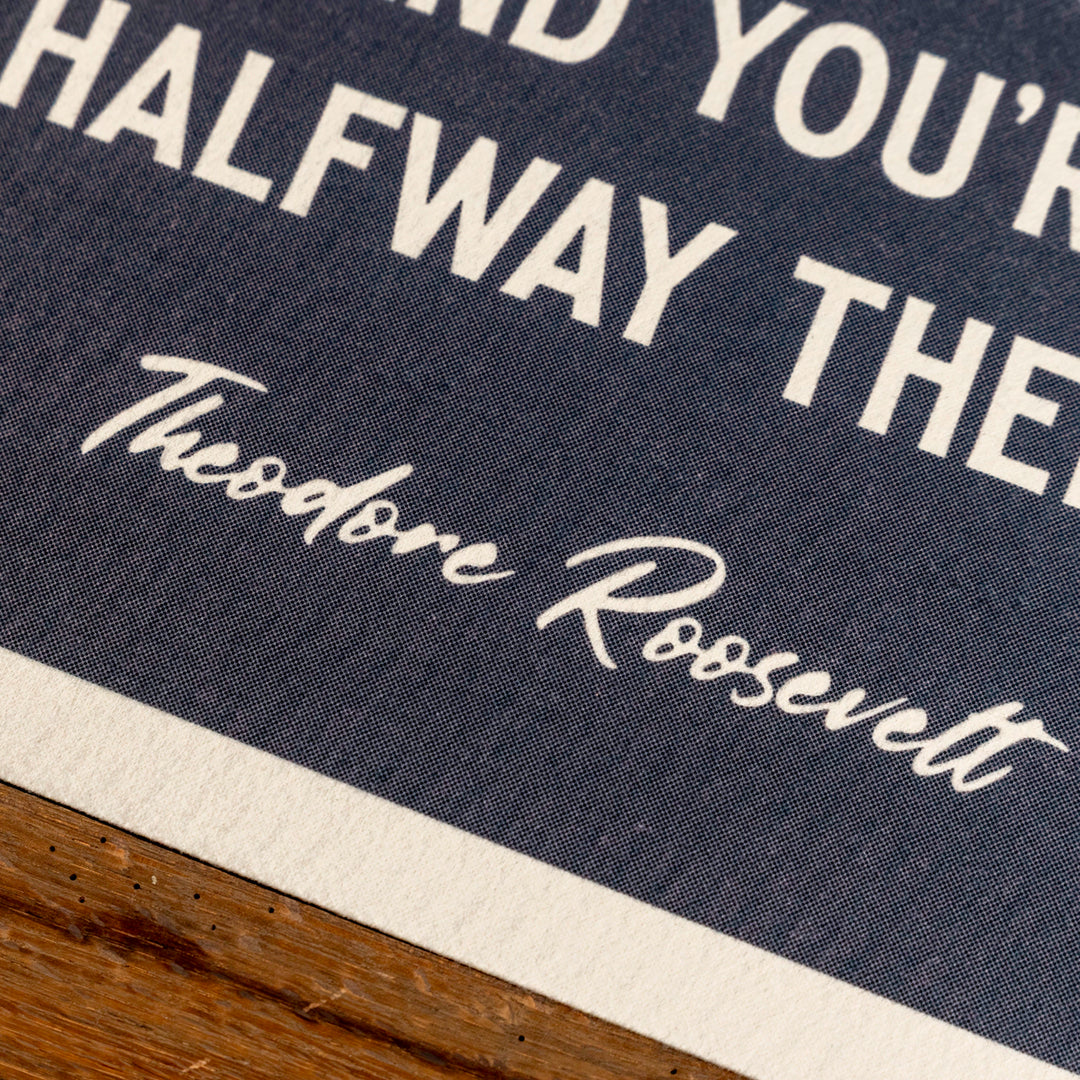 Believe You Can Theodore Roosevelt Quote Felt Banner