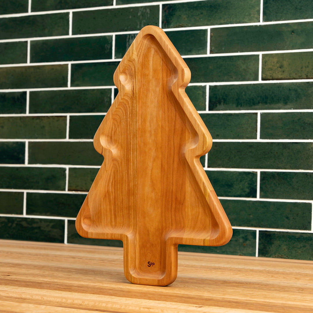 Cherry Christmas Tree Carving Board