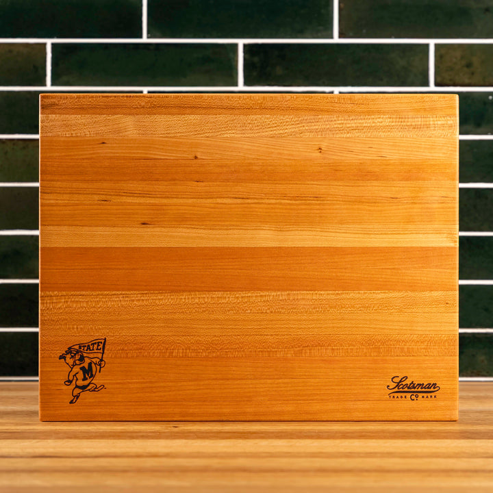 Cherry Mississippi State Butcher Block | Bully with Flag