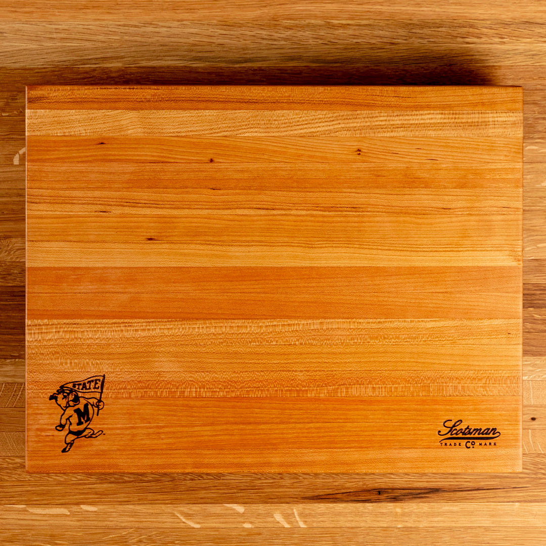 Cherry Mississippi State Butcher Block | Bully with Flag