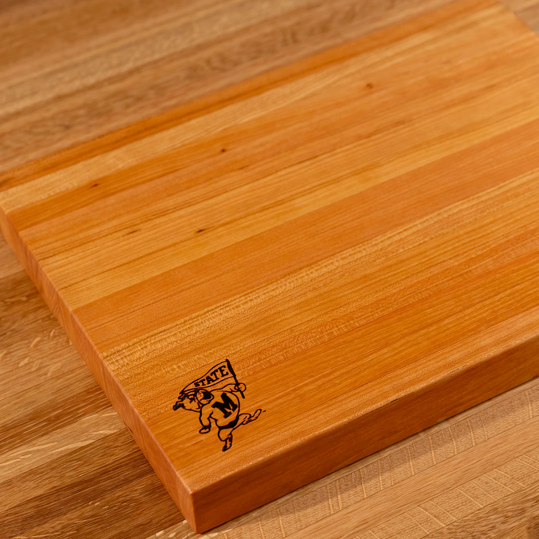 Cherry Mississippi State Butcher Block | Bully with Flag