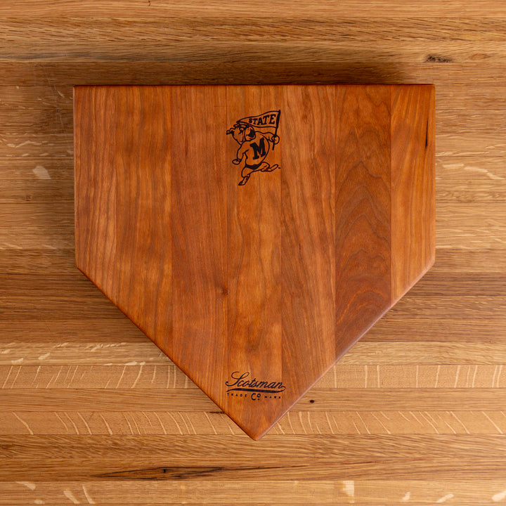 Cherry Mississippi State Home Plate Serving Board | Bully with Flag