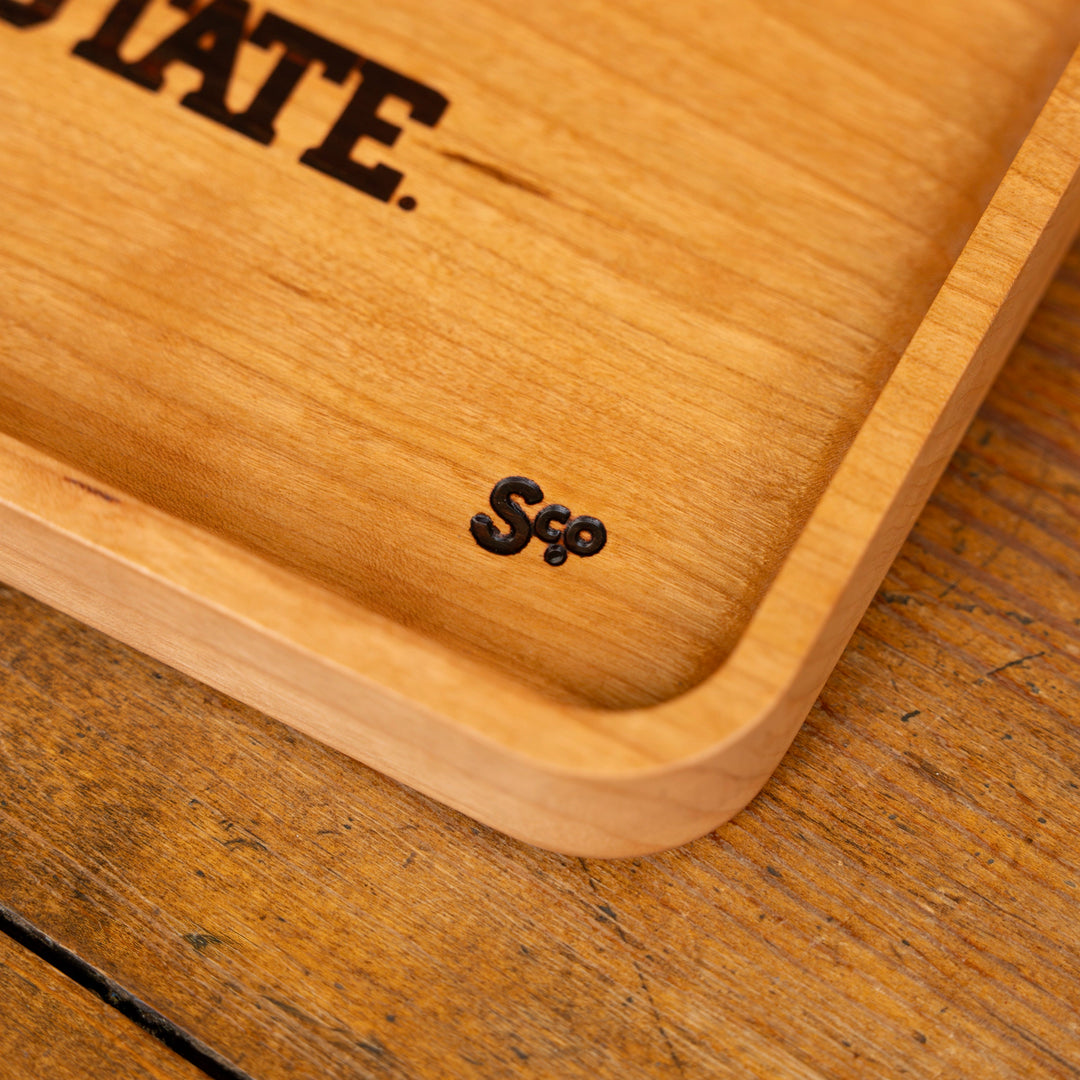 Cherry Mississippi State Wooden Valet | Hail State