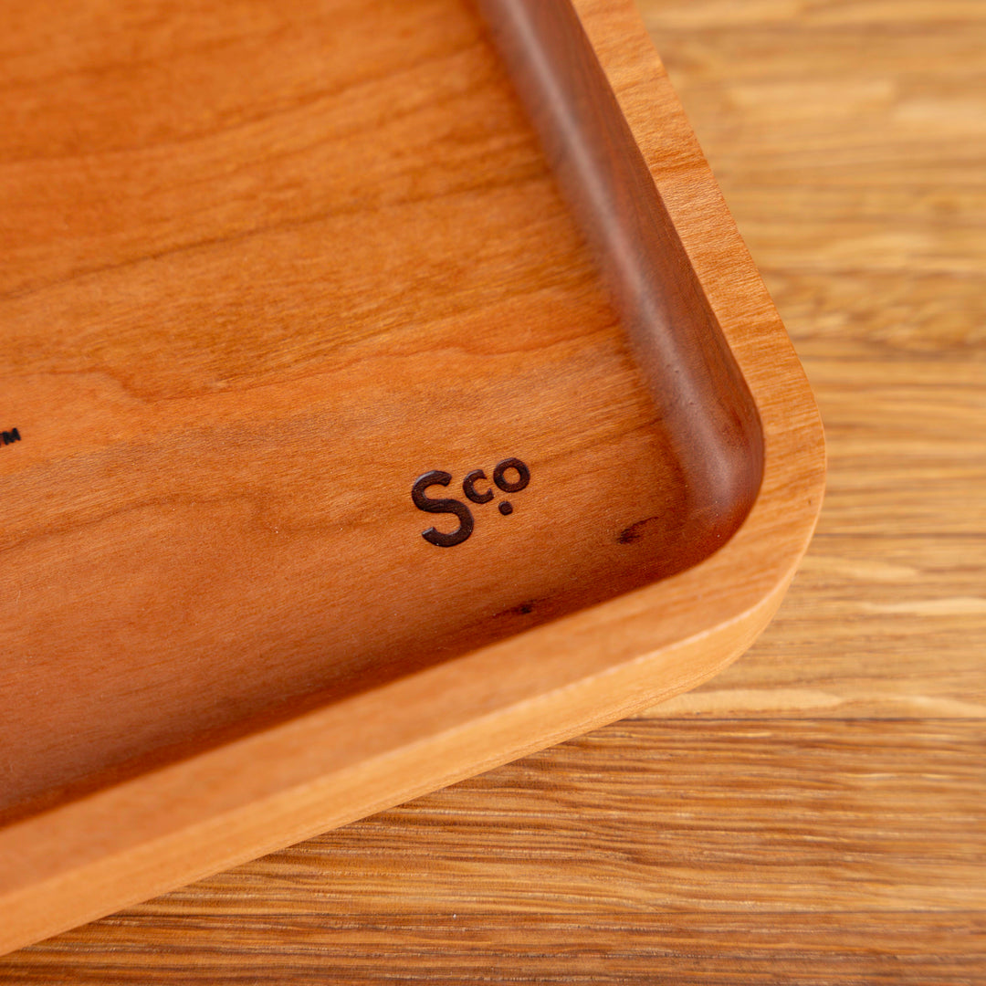 Cherry Mississippi State Wooden Valet | Mississippi State Stacked