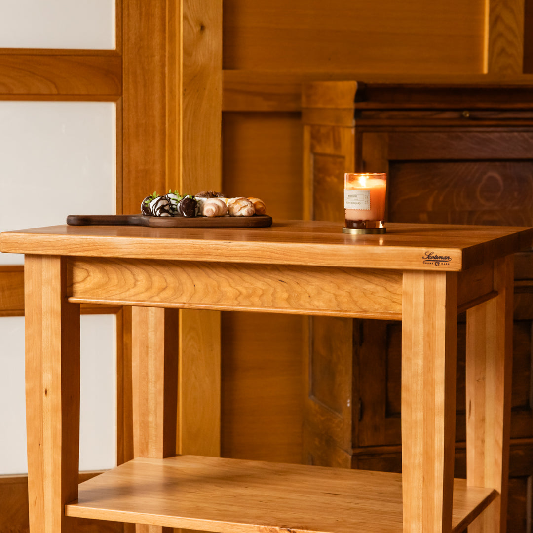 Cherry Prep Island Table | Natural