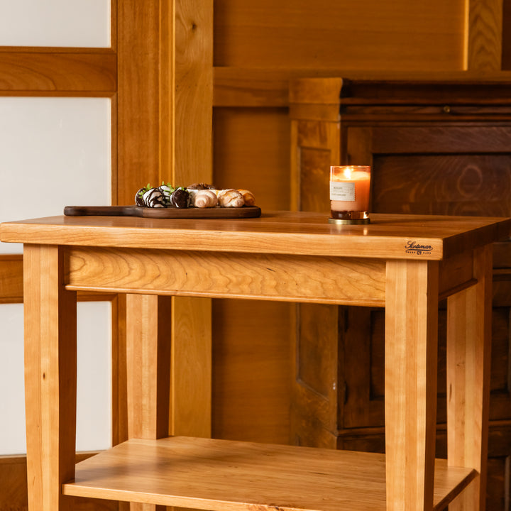 Cherry Prep Island Table | Natural