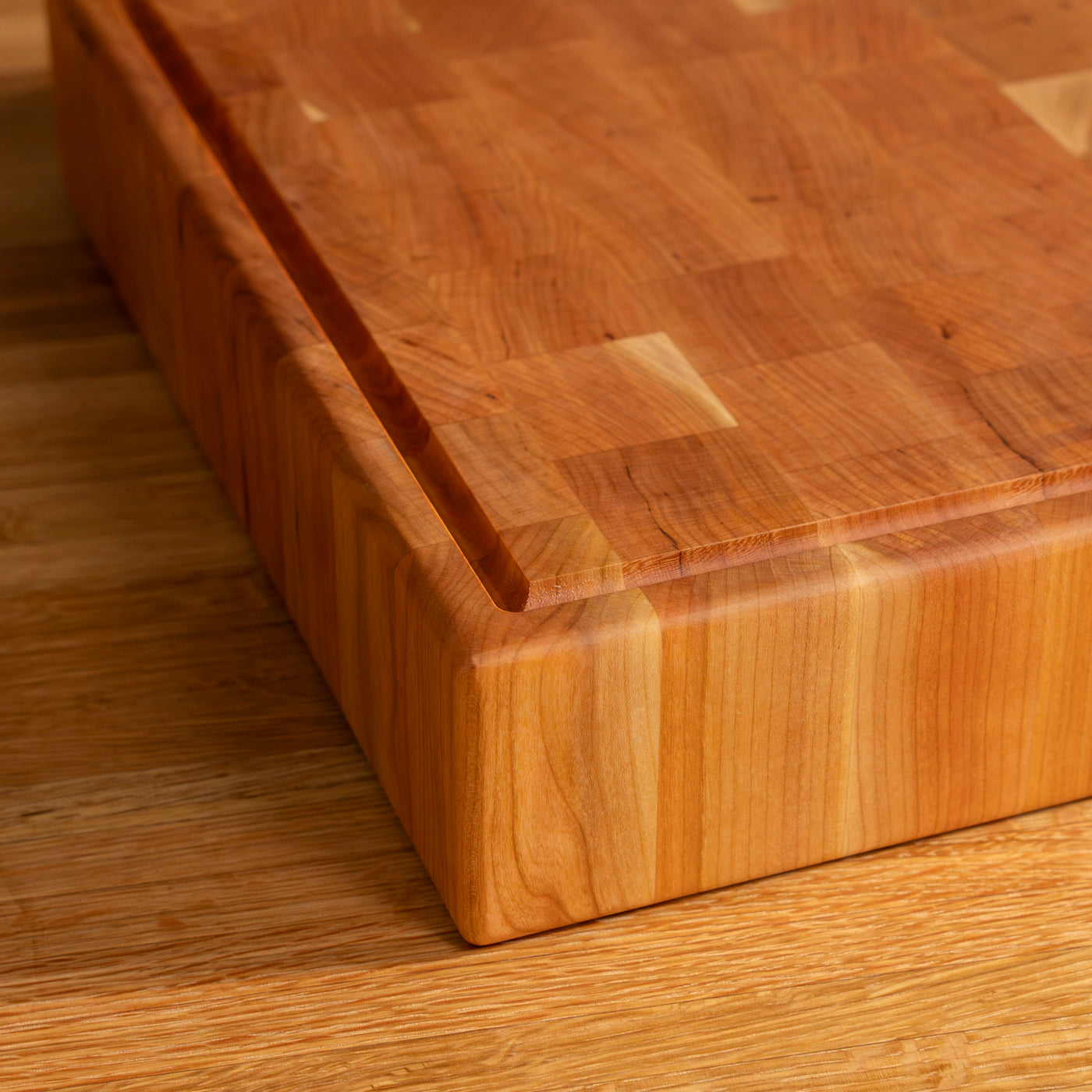 Rectangular End Block Cherry End Grain Rectangle Butcher Block with Juice Groove – Laurel ...