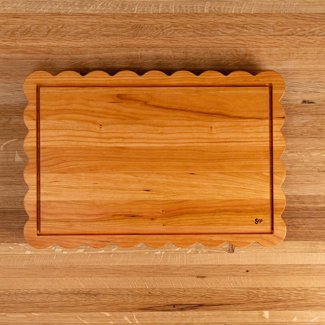 Cherry Scalloped Serving Board