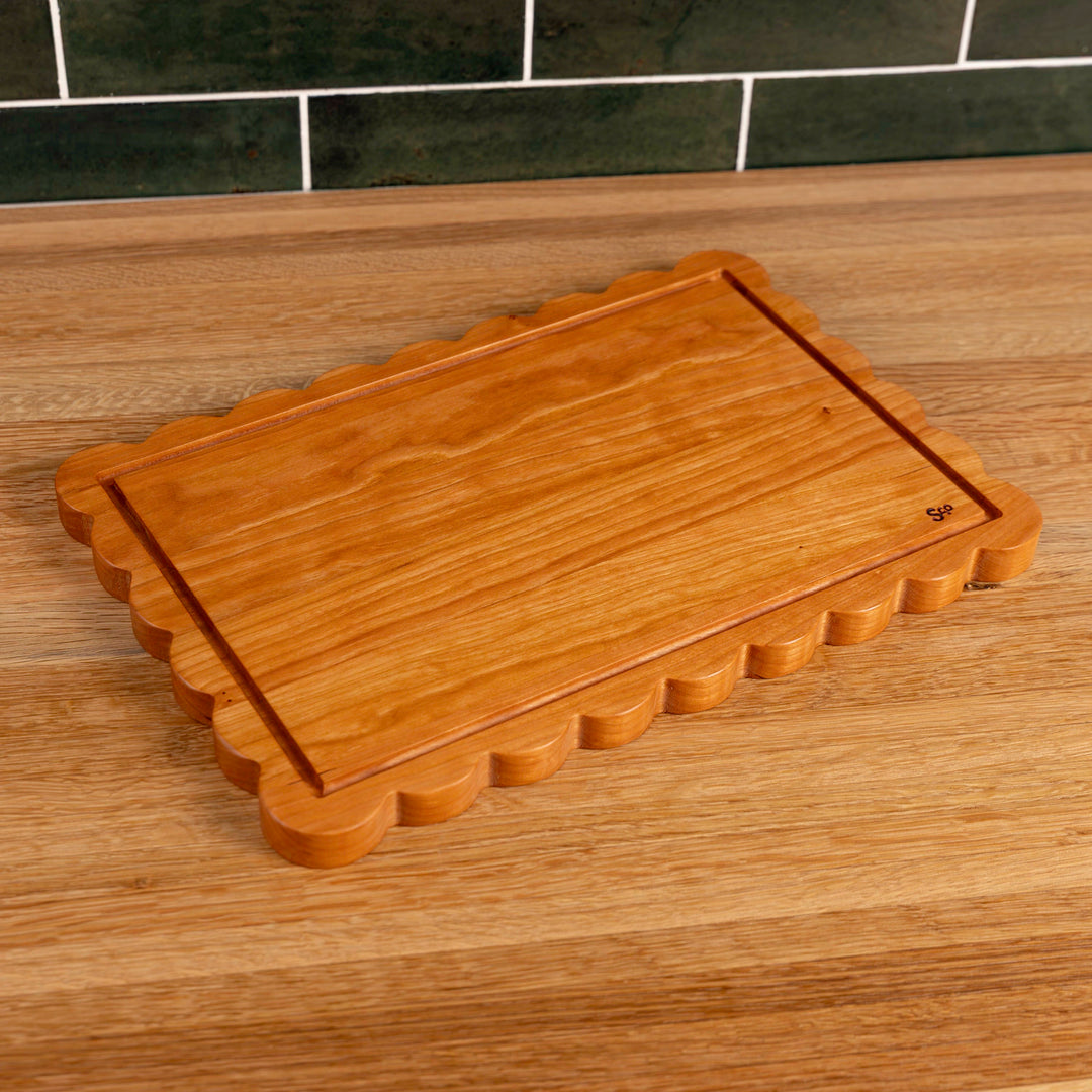 Cherry Scalloped Serving Board
