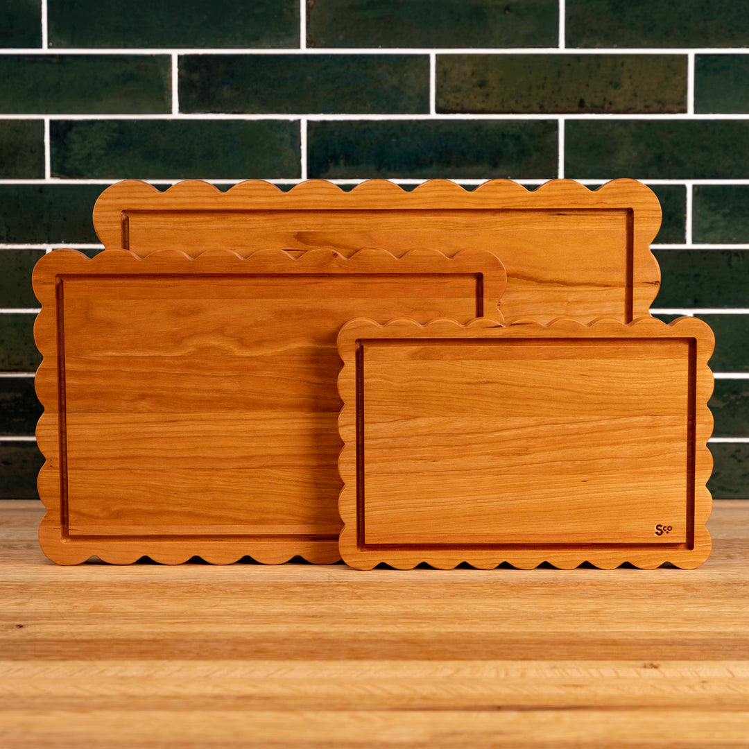 Cherry Scalloped Serving Board