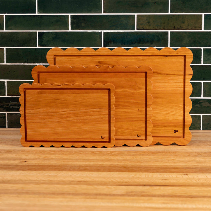Cherry Scalloped Serving Board