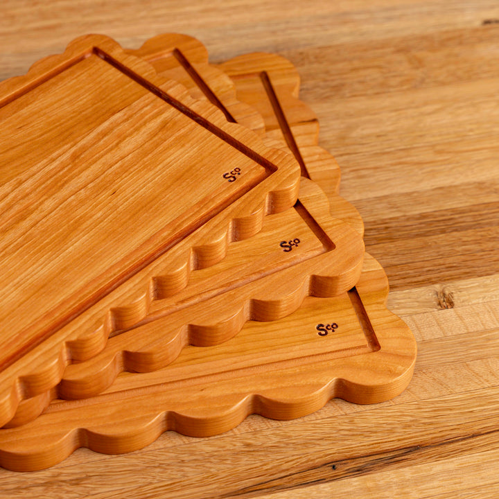 Cherry Scalloped Serving Board