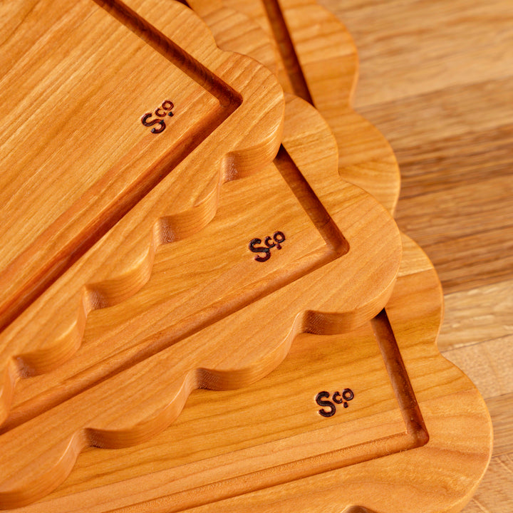 Cherry Scalloped Serving Board