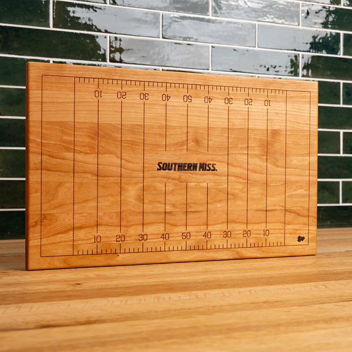 Cherry Southern Miss Football Field Serving Board