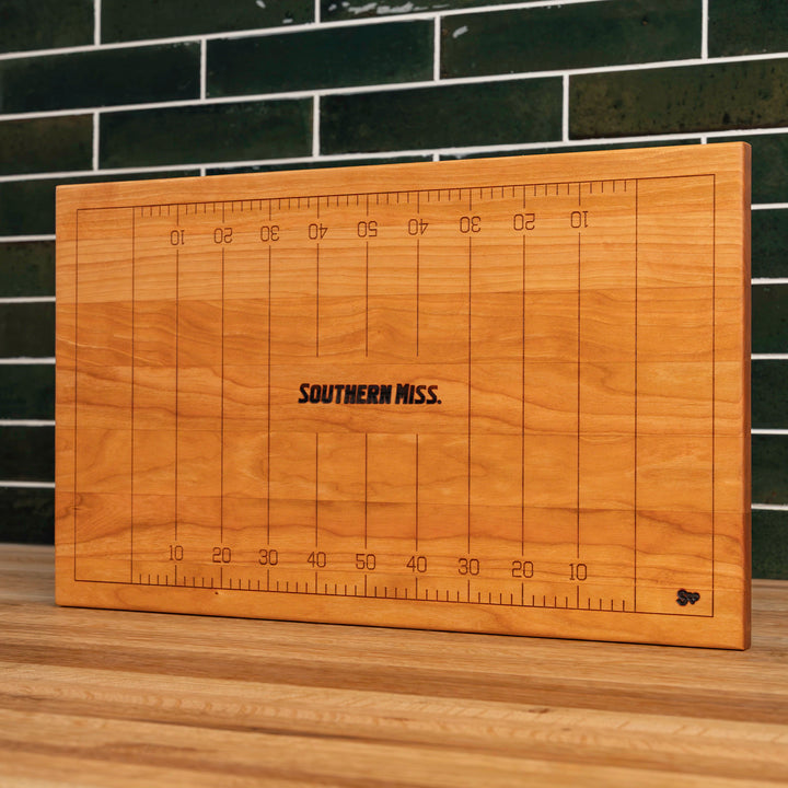 Cherry Southern Miss Football Field Serving Board