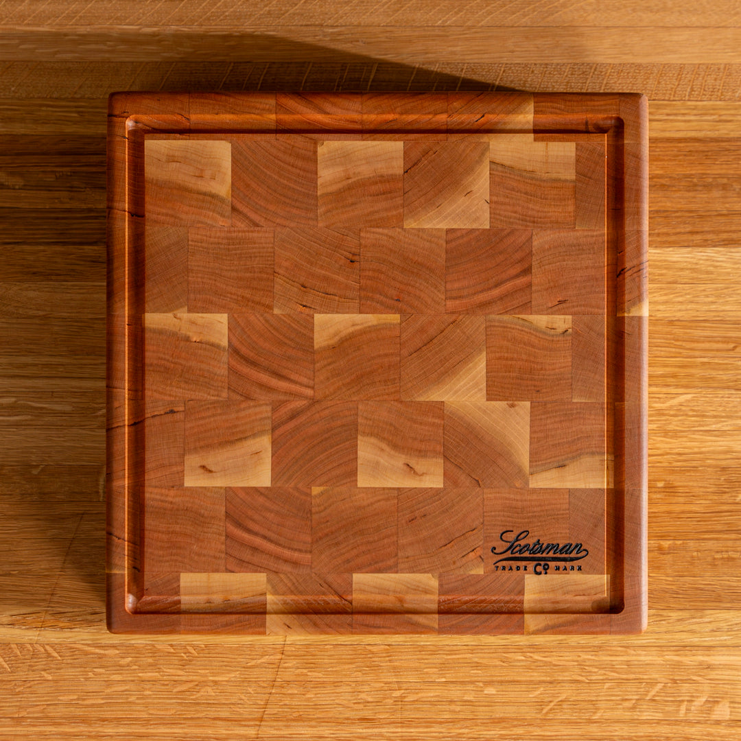 Butcher Block Square Cherry End Grain Square Butcher Block with Juice Groove – Laurel Mercantile
