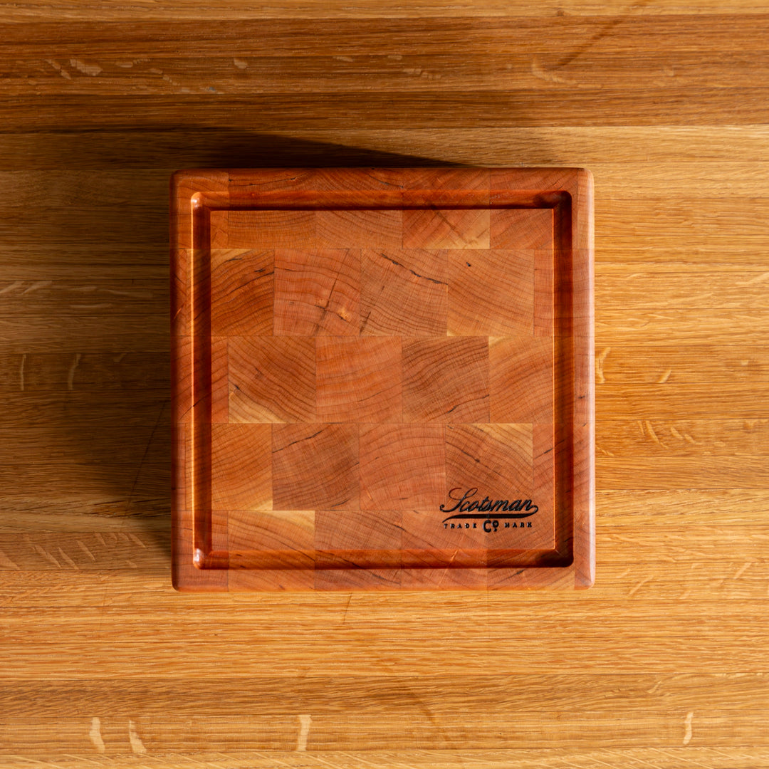 Butcher Block Square Cherry End Grain Square Butcher Block with Juice Groove – Laurel Mercantile