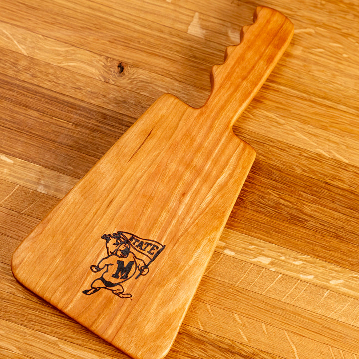 Cherry Cowbell Serving Board | Bully with Flag