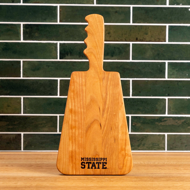 Cherry Cowbell Serving Board | Mississippi State Stacked