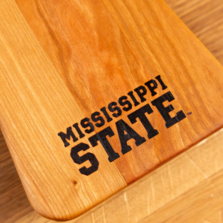 Cherry Cowbell Serving Board | Mississippi State Stacked