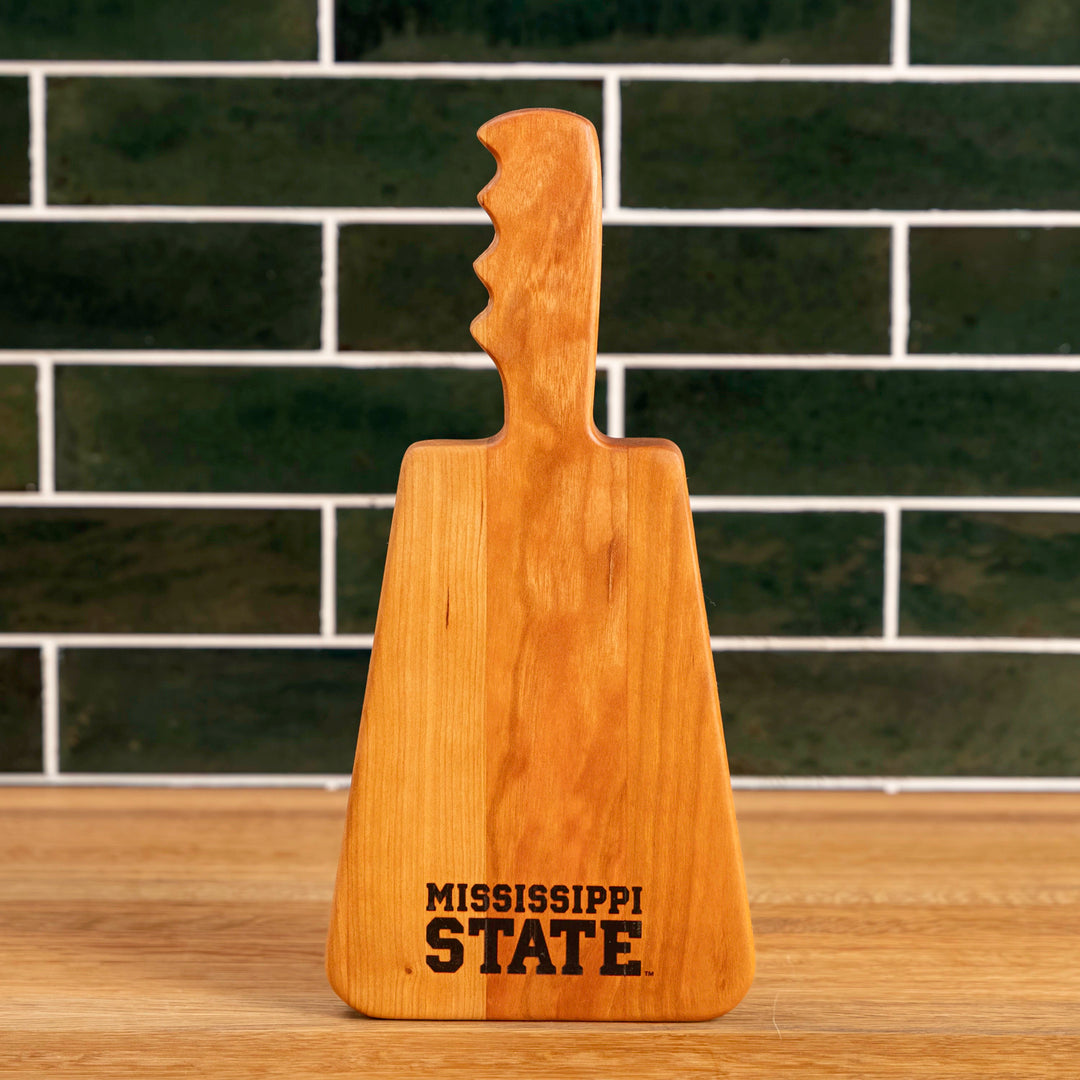 Cherry Cowbell Serving Board | Mississippi State Stacked