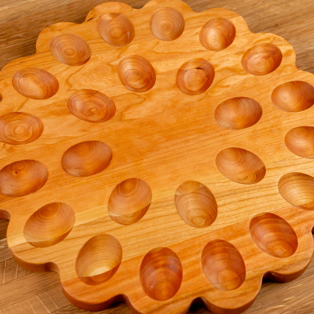 Cherry Scalloped Deviled Egg Tray