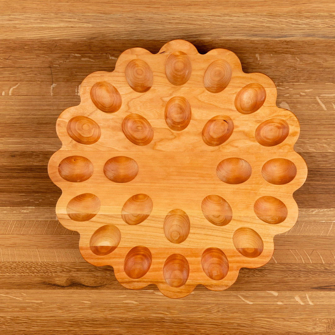 Cherry Scalloped Deviled Egg Tray
