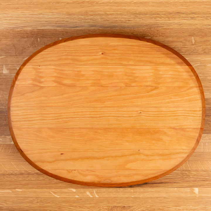 Cherry Oval Serving Board with Juice Groove