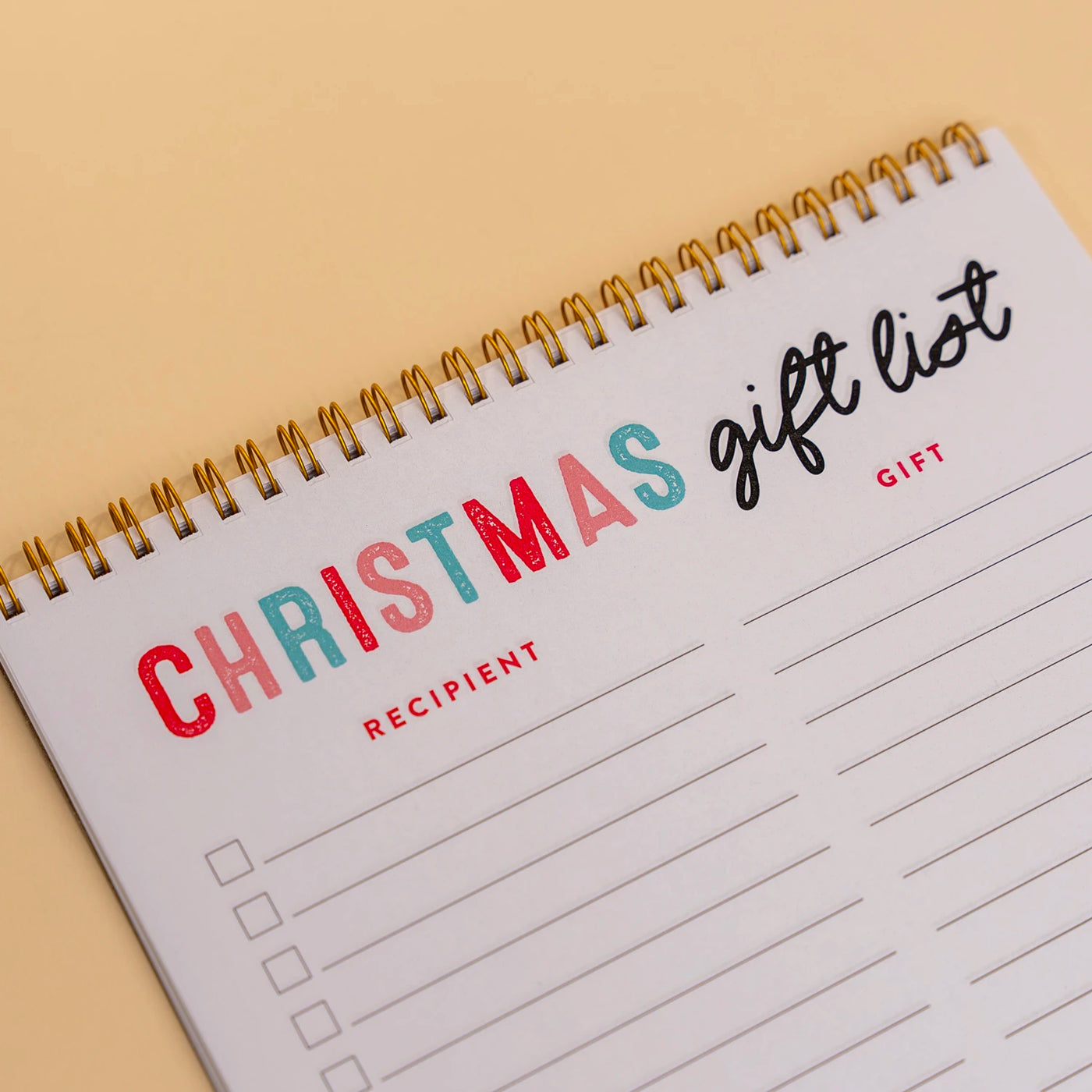 Christmas Gift List Notebook
