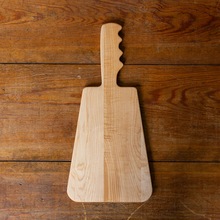Maple Cowbell Serving Board | Baseball Mark