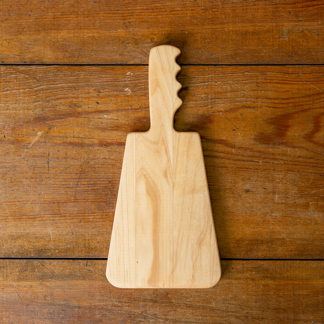 Maple Cowbell Serving Board | Baseball Mark